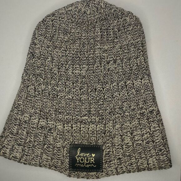 Love Your Melon- White & Black Speckled Beanie - Picture 1 of 2